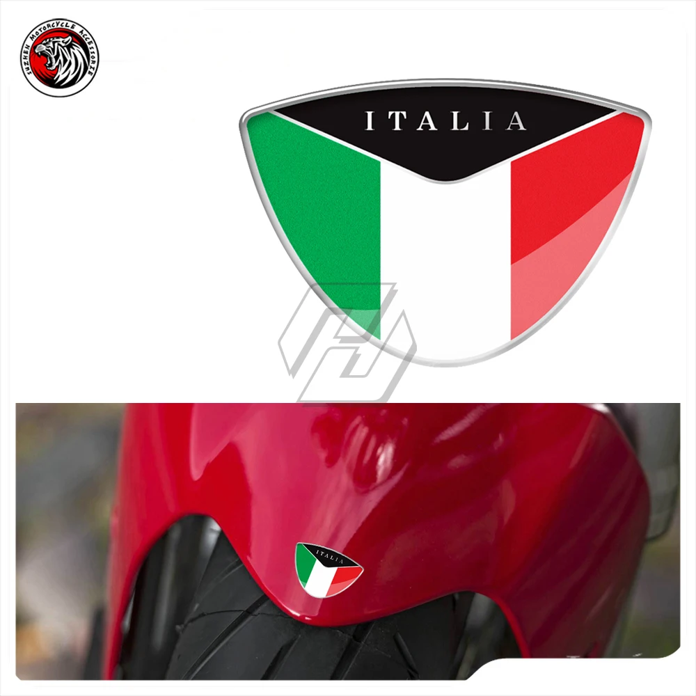 3D Motorcycle Tank Decal Italy Flag Sticker Fit for Ducati Monster Aprilia Vespa Sprint GTS GTV LX etc for ducati monster aprilia vespa gts gtv decals 3d resin motorcycle decal italy sports edition sticker