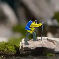 Resin 1/87 Climbing People Figures Mountaineering People Figures for DIY Scene DIY Projects Layout Decor 2