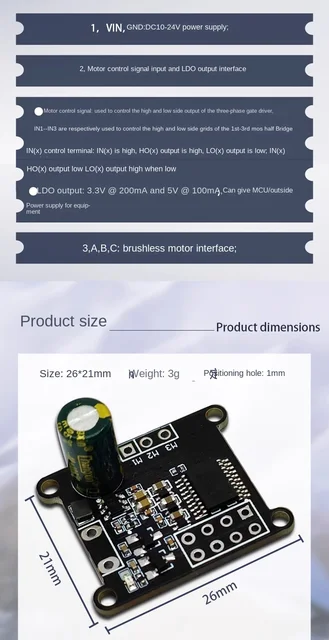 Carte De Pilote De Moteur Sans Balais Haute Performance Avec Puce