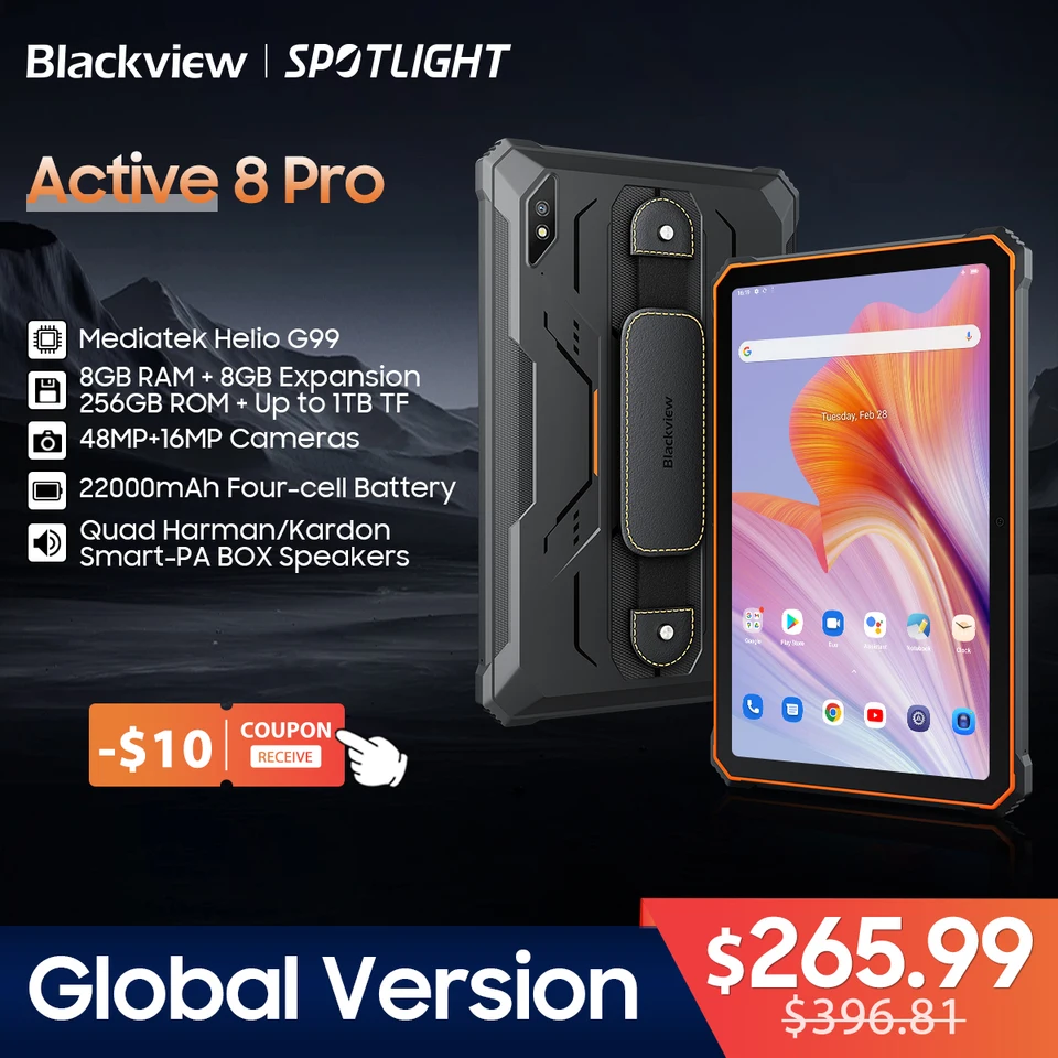 Blackview Active 8 Pro 10.1インチタブレット Amazon.co.jp: 【2024 NEW Blackview Active 8 Pro】Android 13