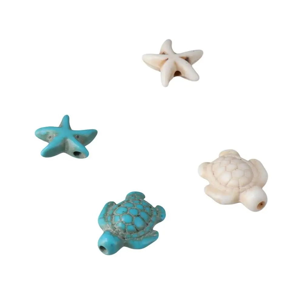 Perles Pour Bracelet 300 Perles Océan Turquoise - Tortues, Étoiles De Mer Et Coquillages Pour Création Bijoux Perles Bracelet