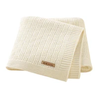 Baby Blankets Swaddle Wrap 90*70cm Newborn Netural Solid Color Knitted Stroller Basket Bedding Covers Stuff Portable All Seasons 1