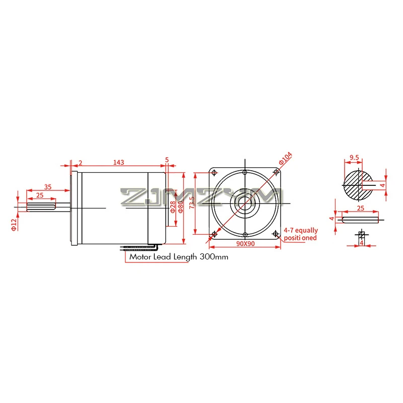 DC 12V 24V 영구 자석 모터, 고속 1800rpm 3000rpm 120W DC 속도 조절, 가역 고토크 전기 모터