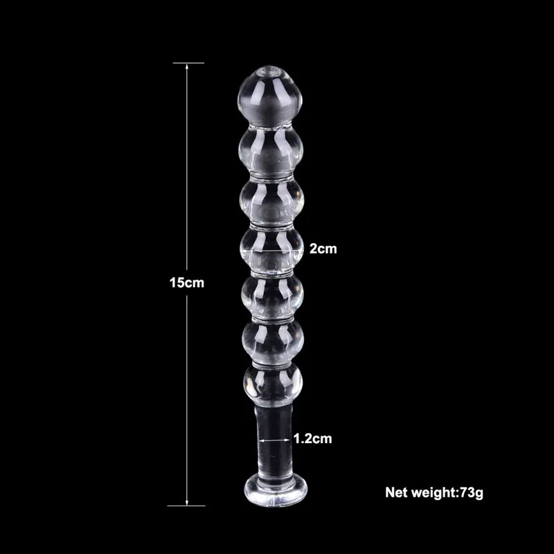 Glass Anal Transpart Butt Plug Masturbator  Stimulate Dilator Anal Plug Smooth Glass_voghion.com