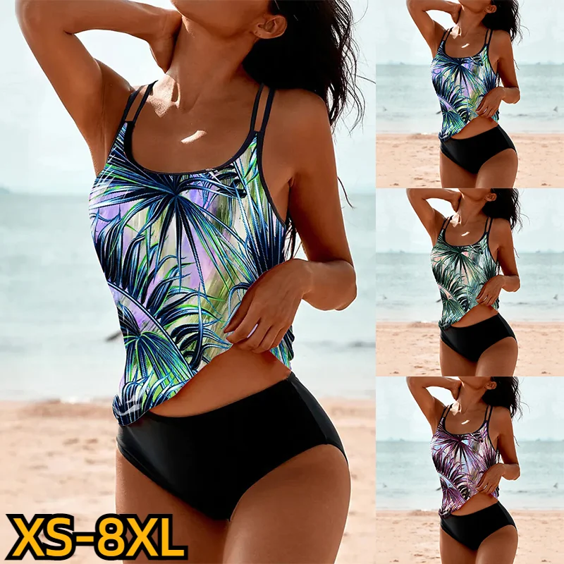 

Women Sexy Beachwear Female Monokini Summer Swimwear New Design Printing Bathing Suit Fashion Swimsuit Two Pieces Set Tankini