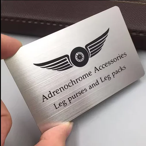 

50PCS Customized metal card credit card size VIP membership laser engraved stainless steel business card with logo