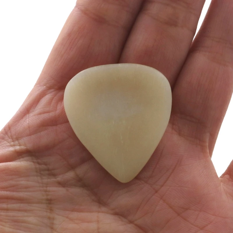 1Pc Guitar Picks 30x33mm Solid Color Ox Bone Guitar Picks Plectrums For Bass Electric Guitar Acoustic Guitars guitar picks