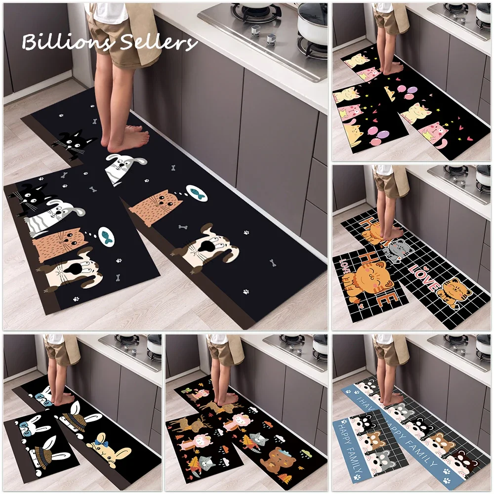 

Modern Kitchen Floor Mat Living Room Bedroom Decor Carpet Home Hallway Entrance Doormat Balcony Bathroom Door Anti-Slip Foot Rug
