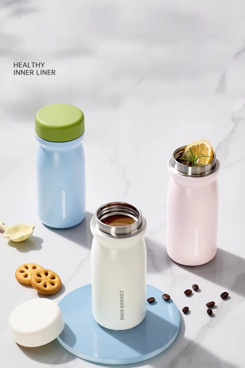 Description Picture 2 of itemCOOKER KinG in Stock 350ml Thermos Mug Stainless Steel Mini Vacuum Coffee Cup Portable Water Bottle Keep Hot &Cold Insulated Cup