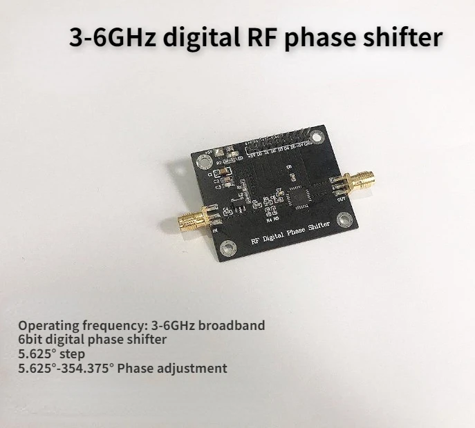 

Цифровой переключатель фаз RF, микроволновый переключатель фаз C-band 5,8G, фазовый переключатель 6 бит, фазовый переключатель