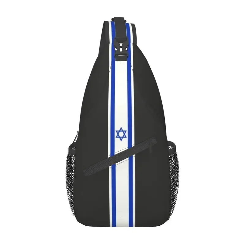 Fashion Israel Stripe Flag Sling Bags for Travel Hiking Men Patriotic Chest Crossbody Backpack Shoulder Daypack