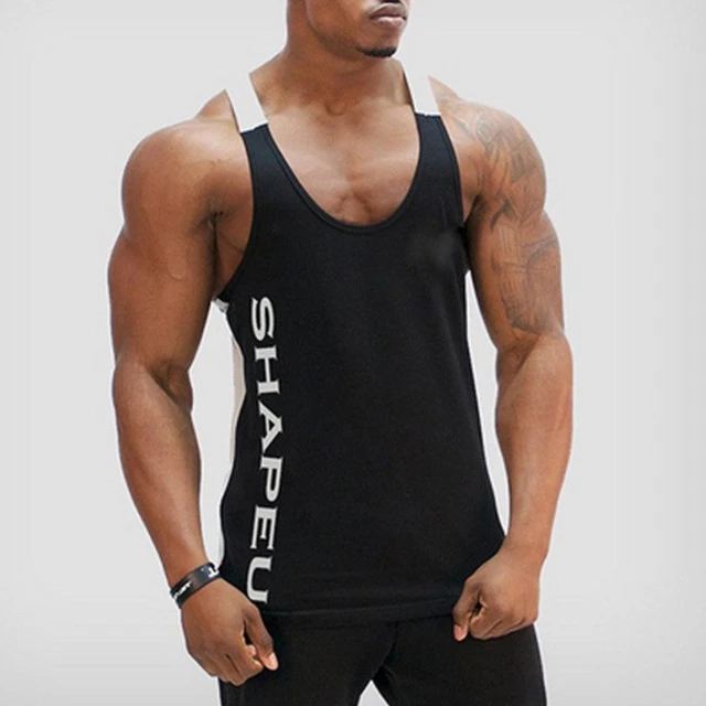 Men's Athletic Stringer Gym Muscle Workout Racerback Fitness Sleeveless  Tank Top