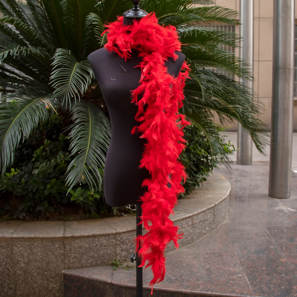 Description Picture 2 of itemGlass Green Marabou feather boa Natural Fluffy Turkey pluma Boa Scarf for Party Cosplay Dress Sewing Decoration plumas 60 Grams