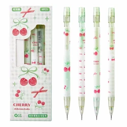 Set of 4 Smooth Writing Erasable Mechanical Pencils with Erasers - Ideal for School and Office Use (B)