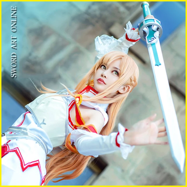 Anime Sword Art Online Asuna Cosplay Costume Dress Uniform For Halloween Sao  Asuna Yuuki Battle Suit Outfits Full Set With Wig - Cosplay Costumes -  AliExpress