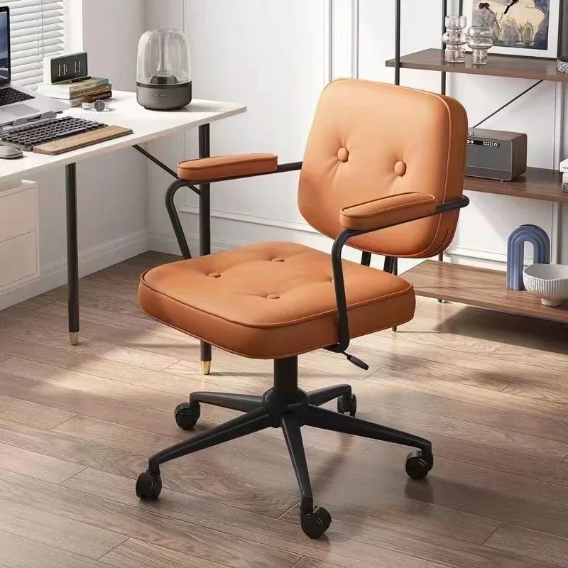 

New Office Chair Lift Swivel Chair Home Computer Chair Study Simple Backrest Seat Bedroom Dormitory Armchair steel frame