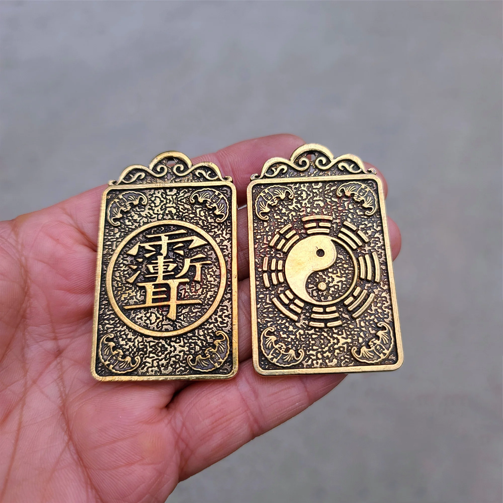 

Кулон из чистой меди Taiyi Jiuku Tianzun, изысканный Медный кулон