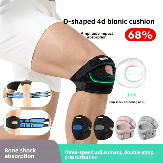 1PCS O-Shape Sports Kneepad Double Patellar Knee Patella Tendon Support Strap Brace Pad Protector Open Knee Wrap Band Fitness 2
