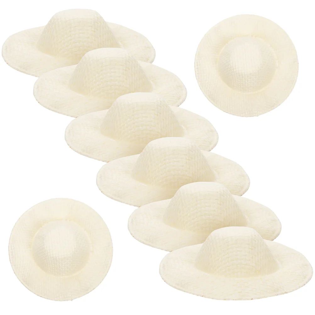 

Mini Doll Miniature Hats Imitation Hats Miniature Woven Doll Hats Mini Straw Hat DIY Handmade Doll Hat Toy Accessories