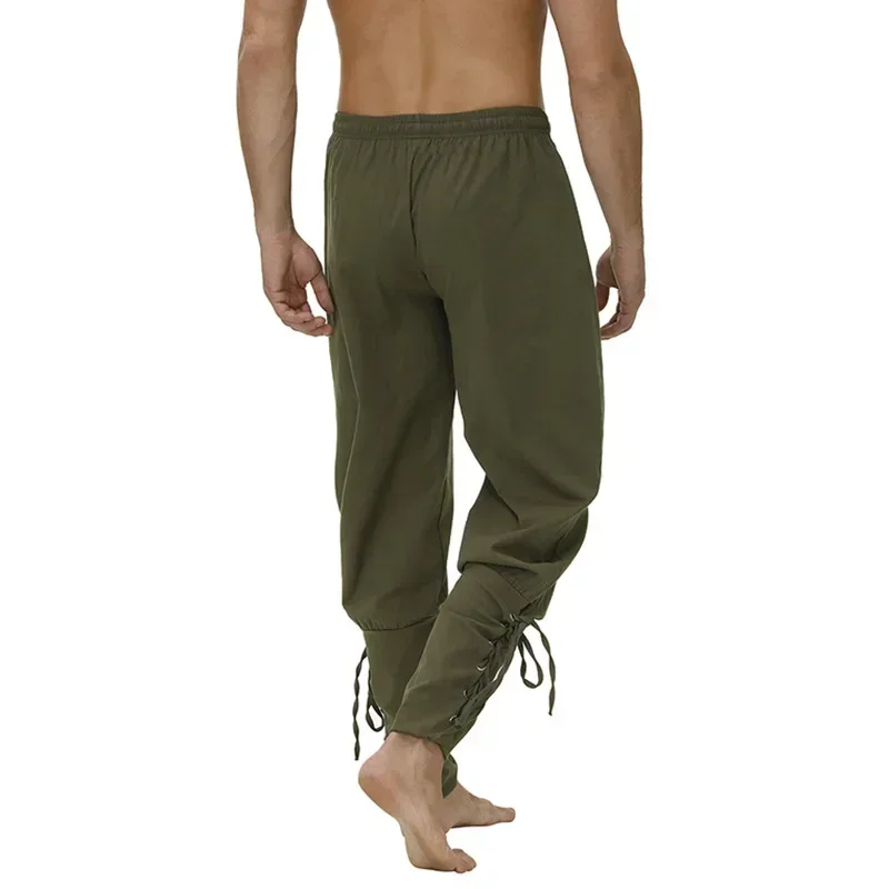 Pirate Pant Viking Costume for Men Renaissance Medieval Pants Drawstring Shorts Halloween Costume Adult Cosplay men trousers