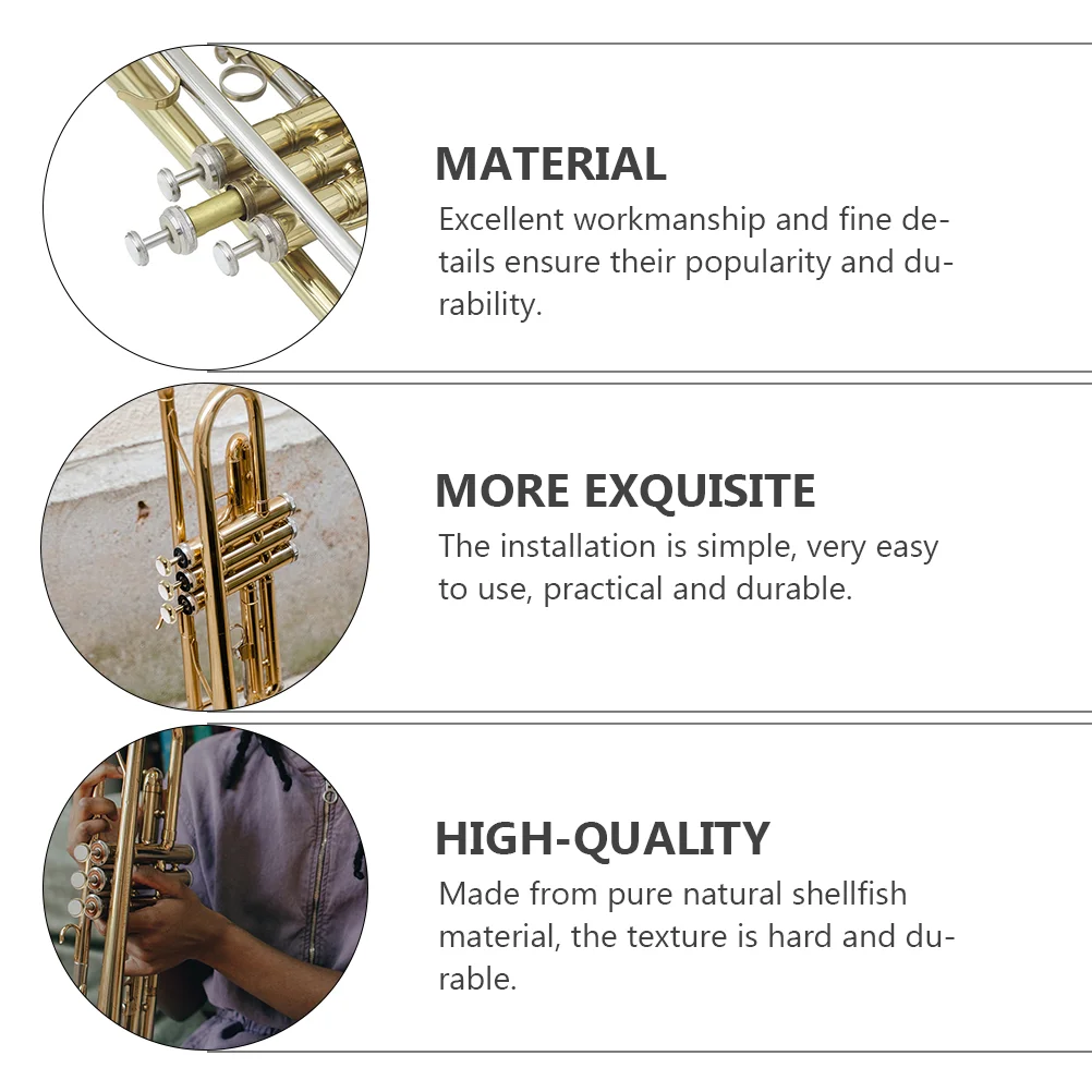 Trumpet Valve Finger Buttons Small Delicate Shell Instrument Accessories Instruments