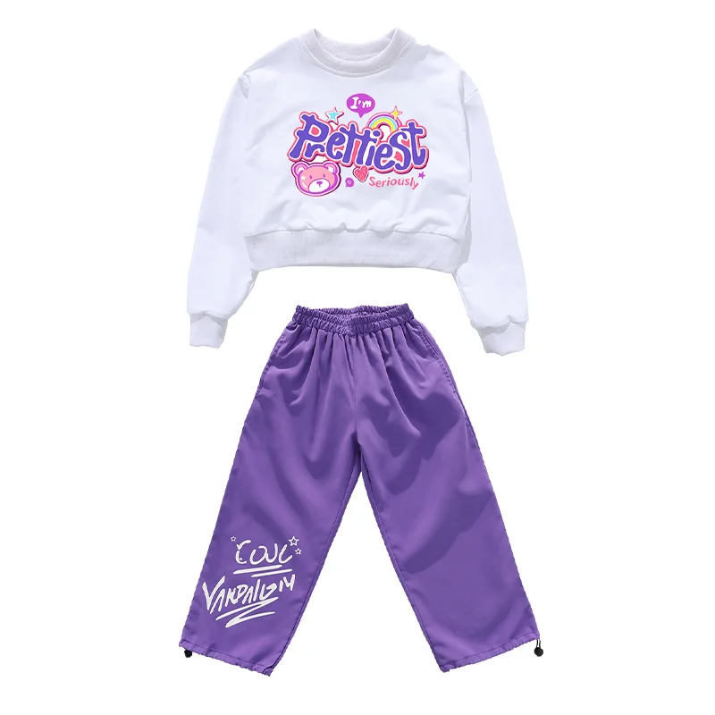 Japan Korean Style Kids Street Wear Hip Hop Dance Costume Suit Boy Girl Streetwear Style y2k Set Teen Child Hiphop Clothing Set