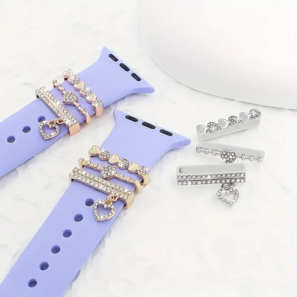 Glamorous Crystal Alloy Watch Band Charms - Sparkling Accent