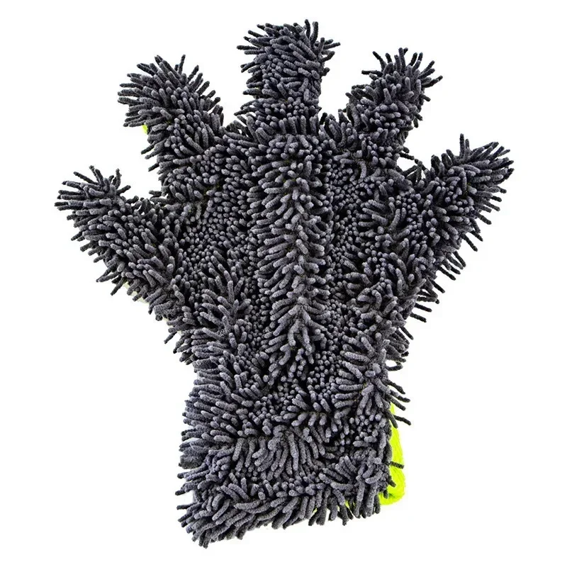Five Finger Car Wash Gloves Coral Insect Chenille Double-sided Car Cleaning Gloves Wash Accessories