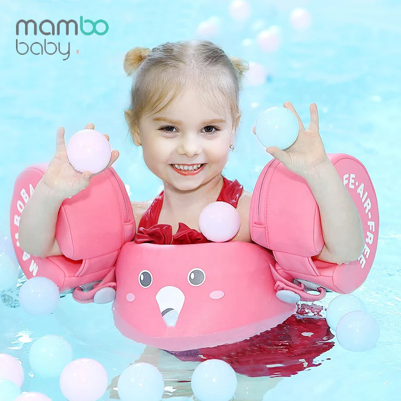 Mambobaby Baby Swimming Floats Swim Trainer Float Swimming Ring Aid Vest With Arm Wings Non-Inflatable Buoy For Beach Pool baby float