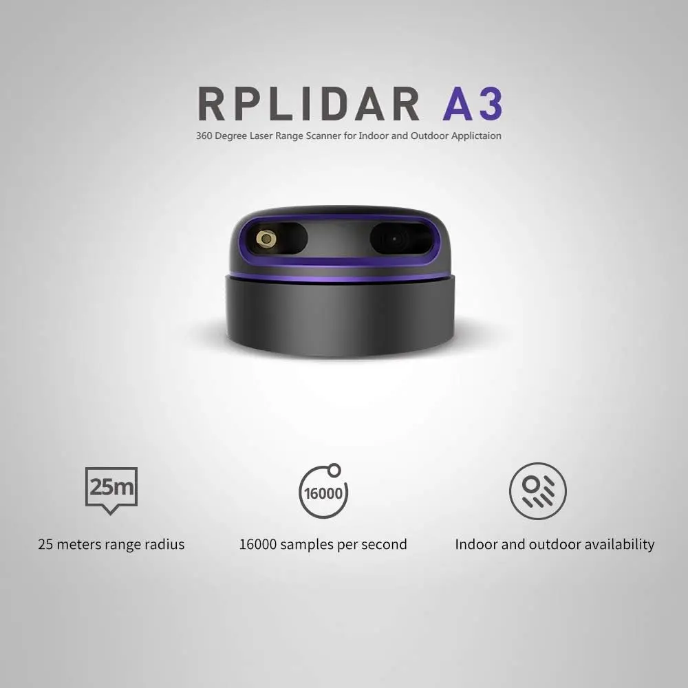 Slamtec RPLIDAR Lidar A3M1 360 Degree Laser Range Scanner 25M Range Radius Obsta