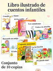 Set of 10 Spanish Children's Story and Learning Books - Enlightening Puzzle Series - 976 - 501C