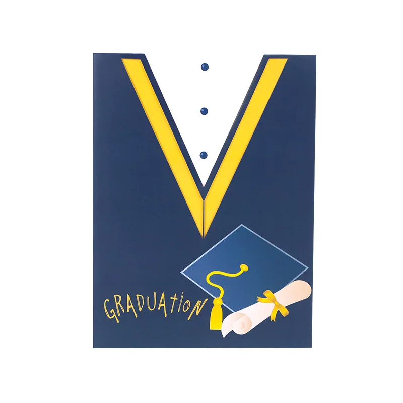 3D Graduation Greeting Cards GRAD Invitation Grade Congrats Graduation Gifts greeting cards 1set