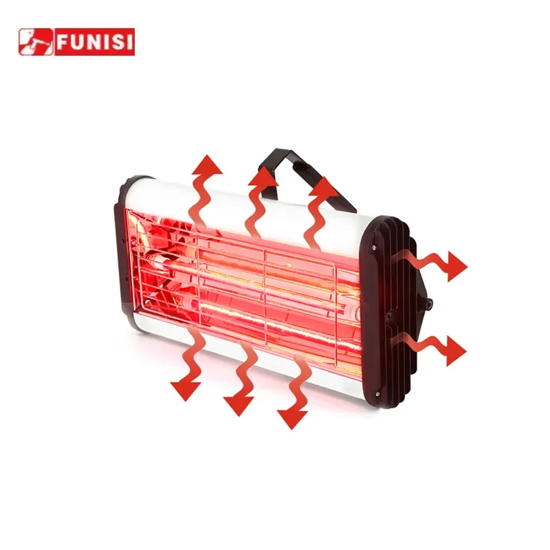 FUNISI Portability Automotive Repair Paint Drying 1200W Quartz Shortwave Halogen Infrared Lamp
