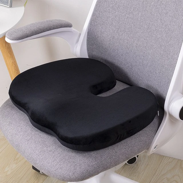 Sitzkissen Sitzkissen Pad Schwarz Steißbein Orthopädische Sitzkissen Lenden  Unterstützung Komfort Memory Foam Pad Für Stuhl Auto