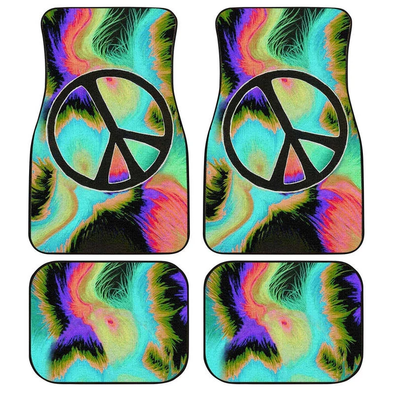 

Автомобильные коврики Peace Custom Hippe Peace, автомобильные аксессуары, 4 шт. в упаковке