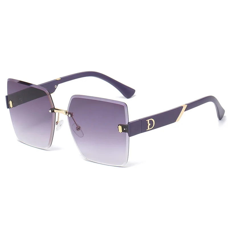 

Fashion Trend Square Rimless D Sunglasses for Men Women Brand Design Luxury Car Driving UV400 Sun Glasses Eyewear Shades Mirror