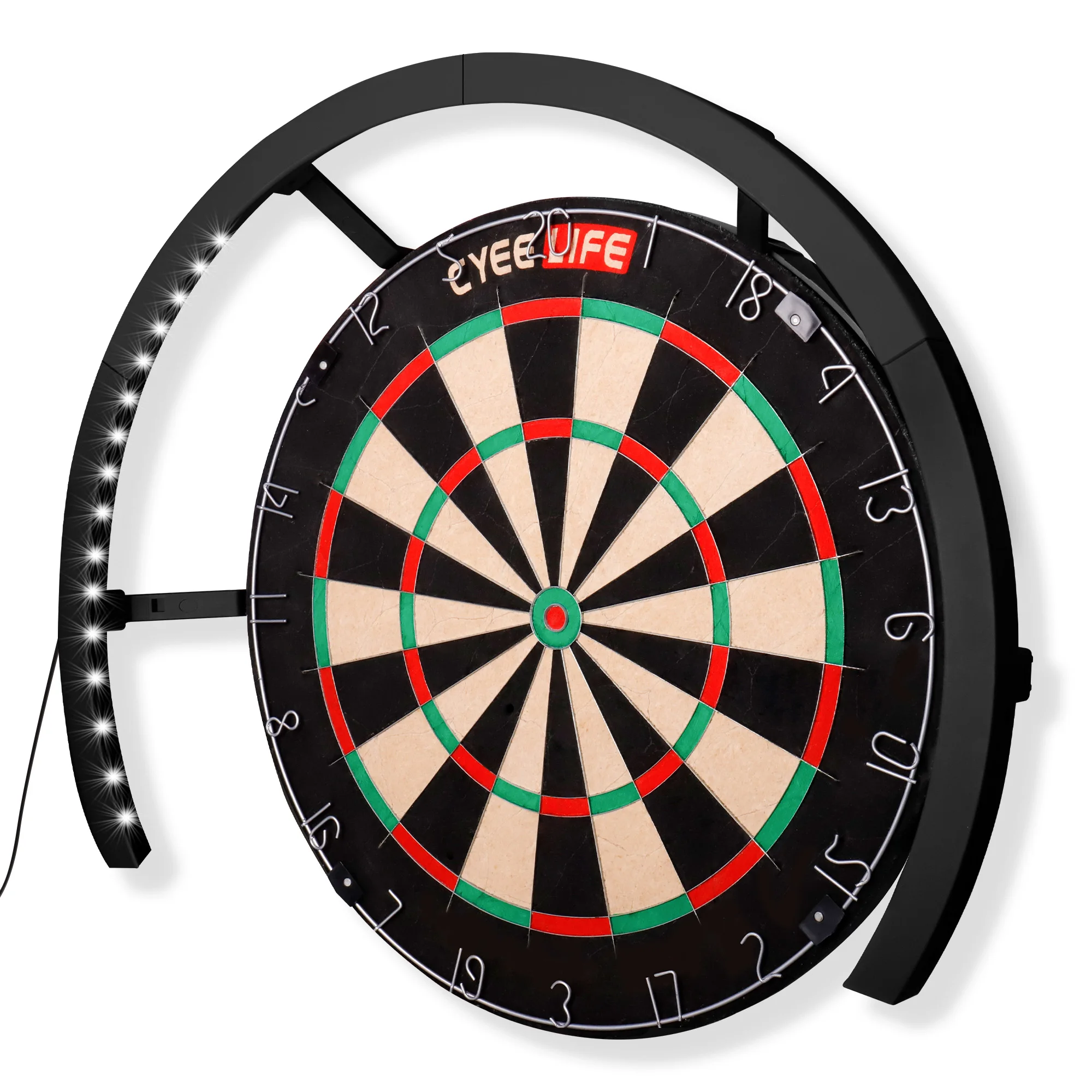 CyeeLife 240° LED Dartboard Lighting with Magnetic Clamp (Warm White) Suitable for circular dart plates