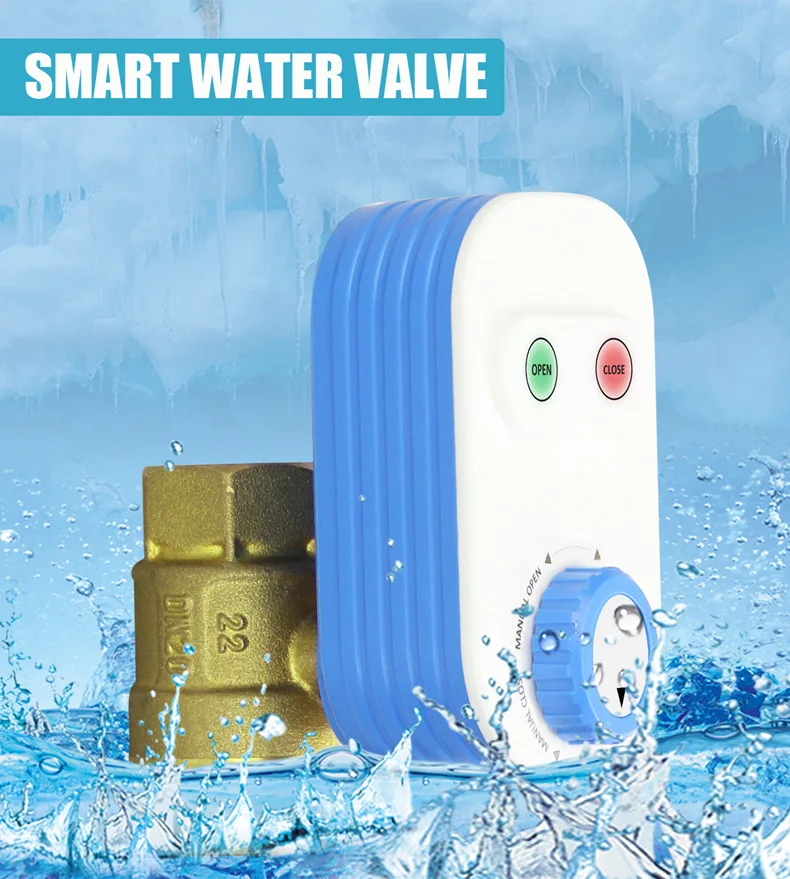 Tuya WiFi Water Valve Shutoff Controller Support Alexa Google Assistant Smart Re