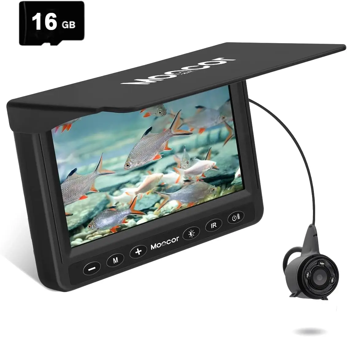 Portable Video Fish Finder with 4.3 Inch LCD Monitor, Ice Fishing Camera for Ice Lake Sea Boat Kayak Fishing