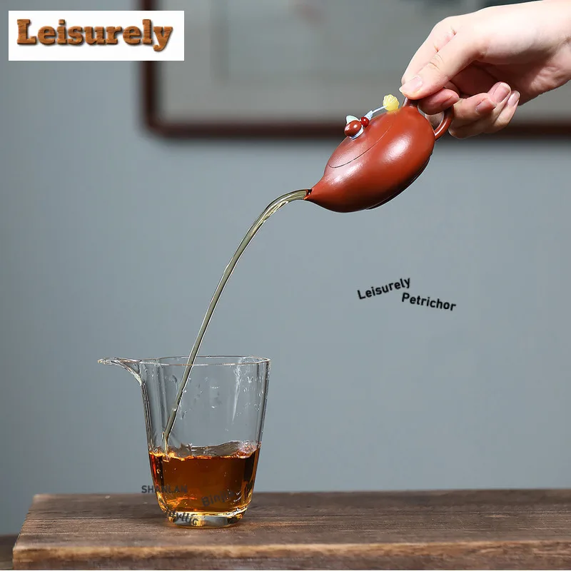 100ml Elegant Yixing Purple Clay Teapots Artists Handmade Small Pot Raw Ore Purple Mud Kettle With Filter Zisha Tea Set Craft