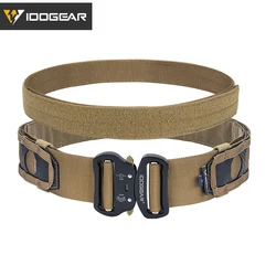 IDOGEAR Tactical MOLLE Belt with Quick Release Metal Buckle, 2-Inch Wide - M (Coyote Brown)