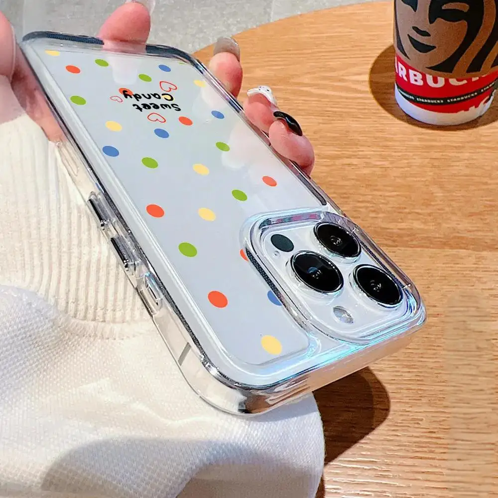 Vibrant Polka Dot Heart Phone Case - Air Soft Cover Shell