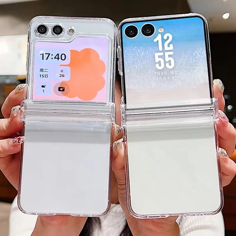 Transparent Shockproof Hard PC Case for Samsung Galaxy Z Flip Series