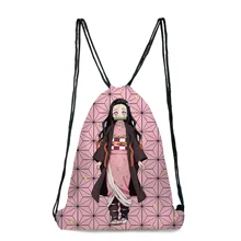 

2022 Anime Demon Slayer Kimetsu No Yaiba Kamado Tanjirou Nezuko Zenitsu Bunchy Pocket Bag Backpack Cosplay Prop Children Gift
