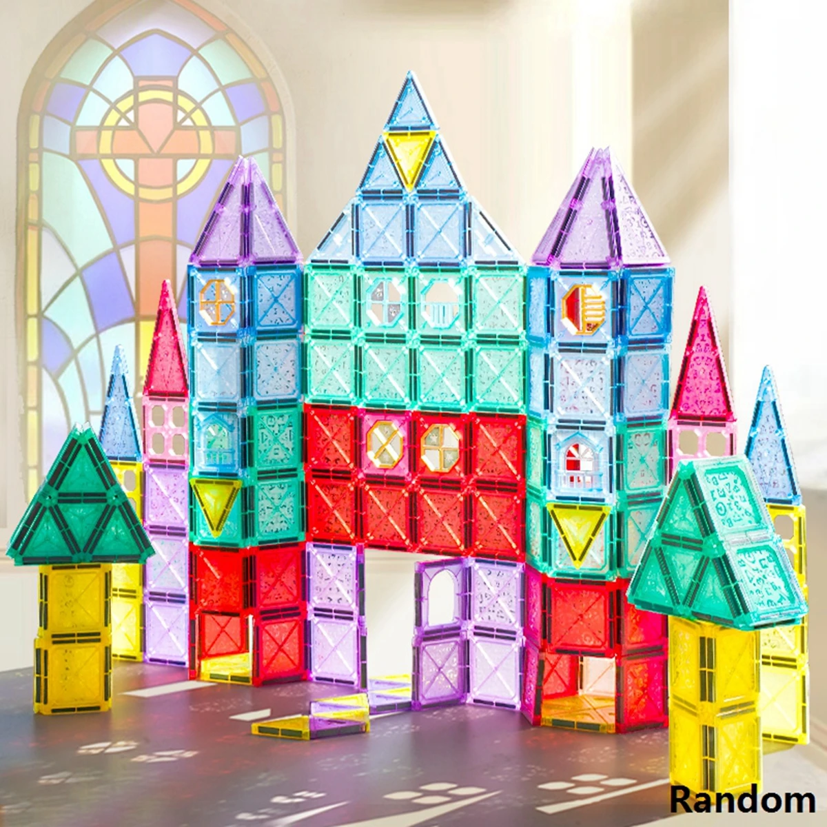 Children's toys magnetic tiles starter set classroom essentials for boys and girls aged 3+ to inspire children's creativity