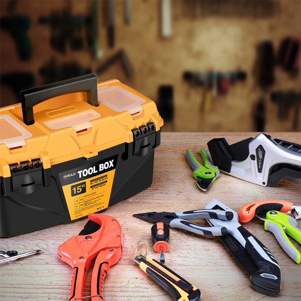 AIRAJ 15 Inch Toolbox Large Capacity Plastic Thickening Durable