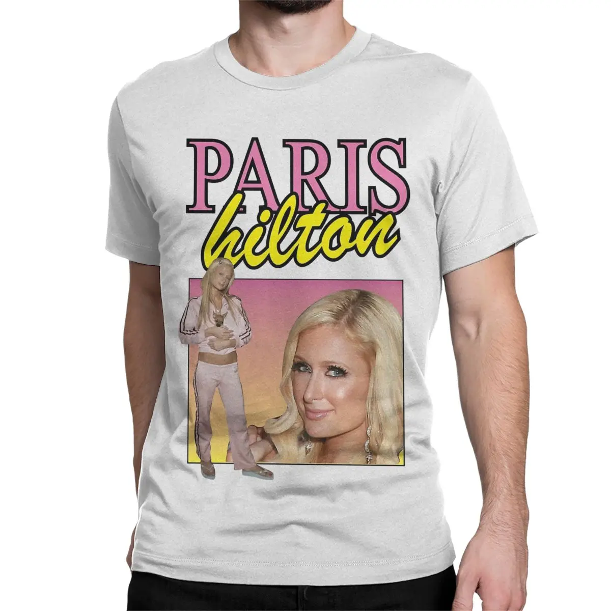 thumbnail image 1 of Camisetas para hombre y mujer, camisetas creativas de algodón puro, cuello redondo, manga corta, talla 6XL, 1 of 7