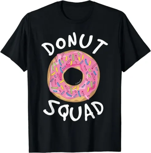 Maglietta Donut Squad Divertente Maniche Lunghe O Corte