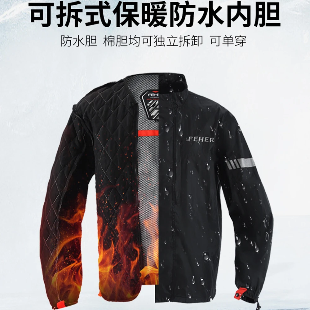 19-20 hein ウエア Lサイズ Feher-男性用防水オートバイジャケット,モトクロス用乗馬パンツ