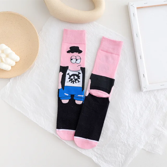SpongeBob Squidward Tentacles Patrick Star Crab boss Plankton  cartoon Adult tube socks Cosplay Children Christmas Gifts sock 35